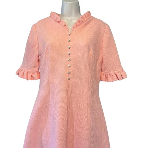 Vtg Pretty In Pink Dress, Homemade Sz Small,60’s-70’s - Picture 2 of 9